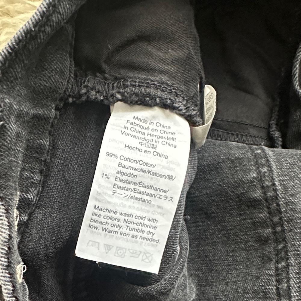 Madewell Black Frayed Hem Denim Jean Shorts - Picture 5 of 5